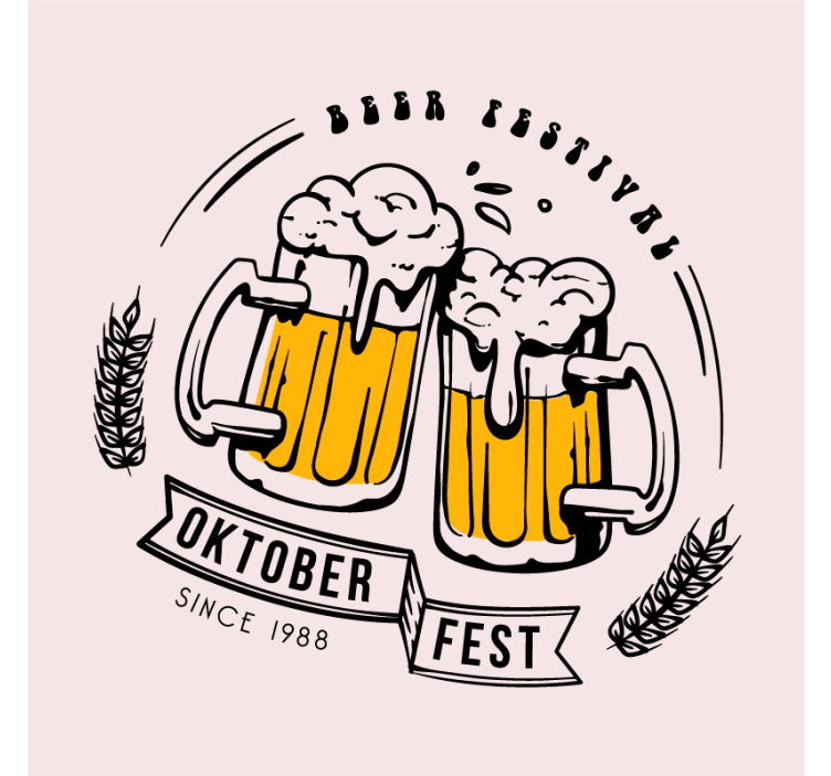 Øl coaster oktoberfest skål - TenStickers