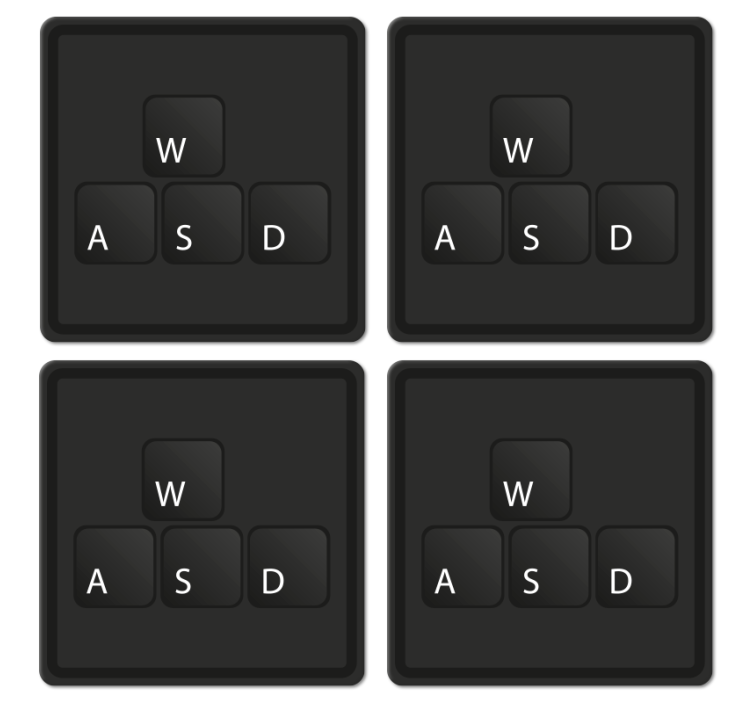 Tastatur knapper mono-farve nørd underholdere - TenStickers