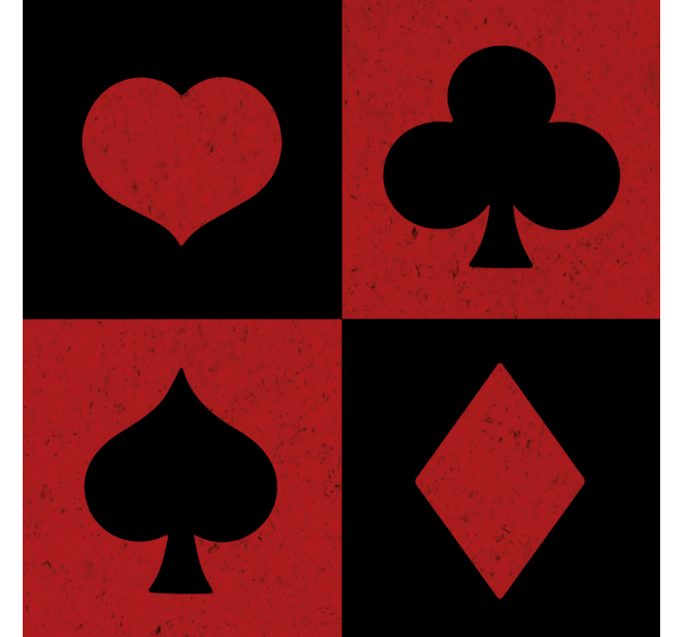 Retro poker røde og sorte nørder underholdere - TenStickers