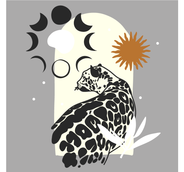 Skør coaster med elegant leopard silhuet - TenStickers