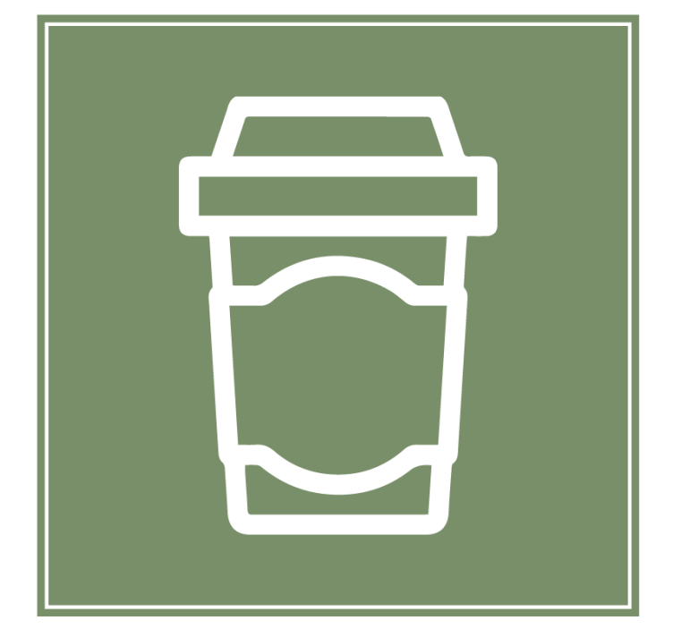 Fantastisk kaffekop piktogram moderne rutschebane - TenStickers