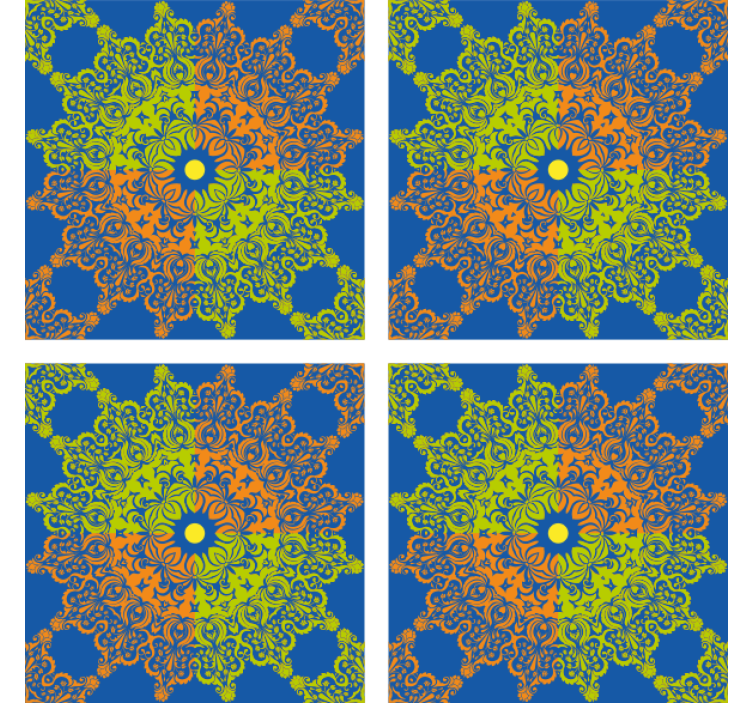 Farverigt mandala mønster flise coaster - TenStickers