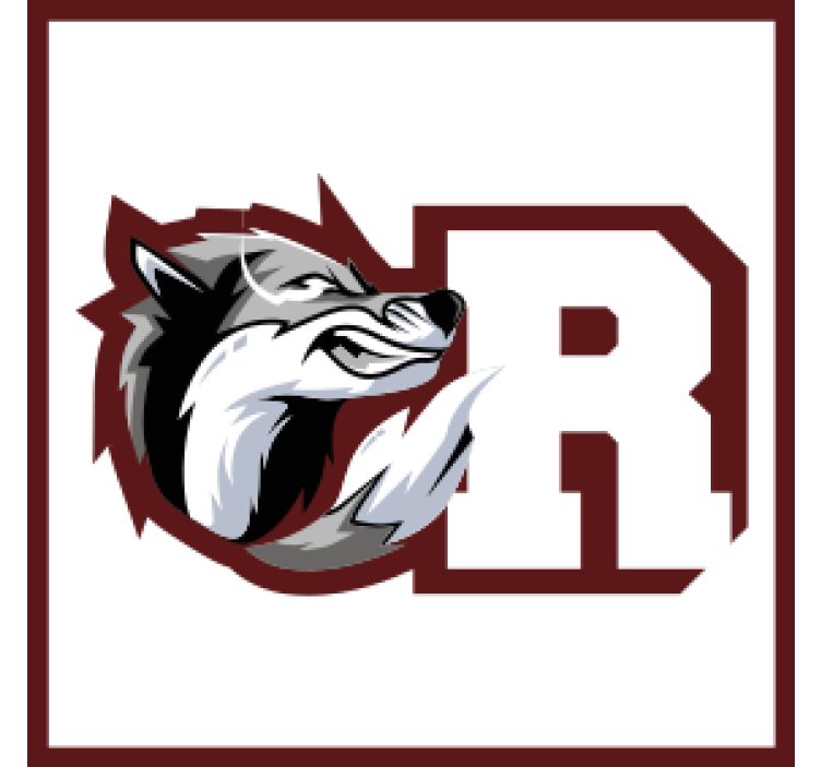 Personlig coaster med ulveskjold monogram - TenStickers