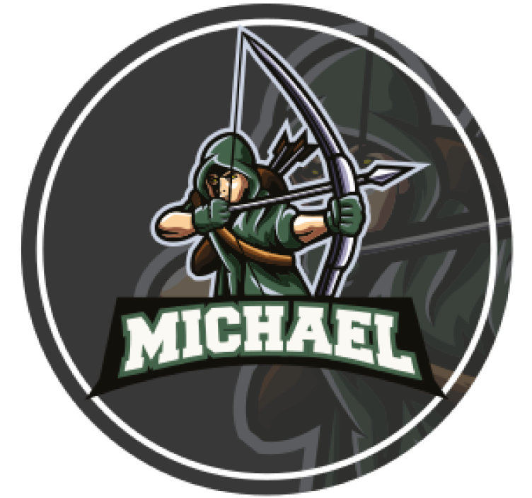 Personlig coaster med bueskytte navn - TenStickers