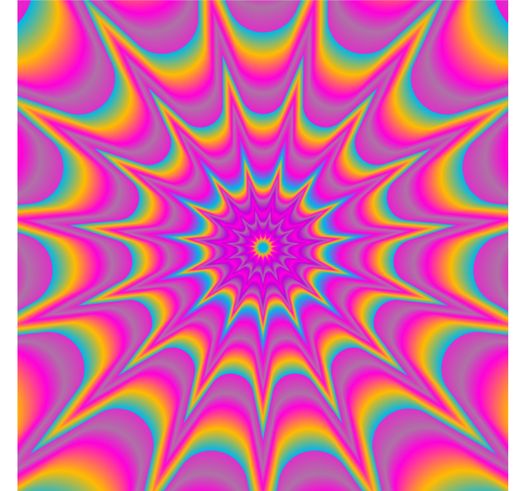 Skør coaster med livligt spiral mønster - TenStickers