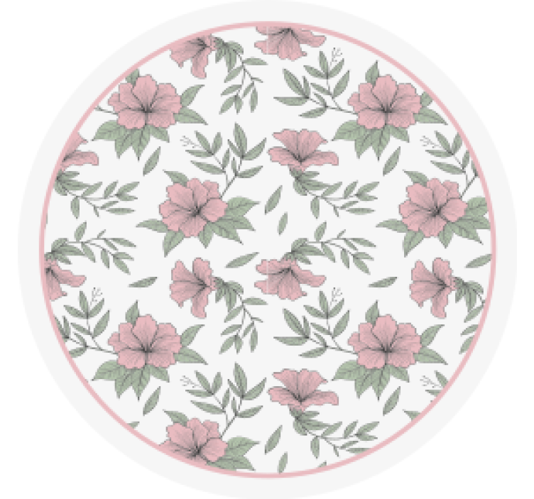 Floral mønster rund coaster - TenStickers