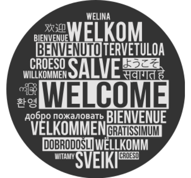 Velkommen cirkel flere coasters - TenStickers