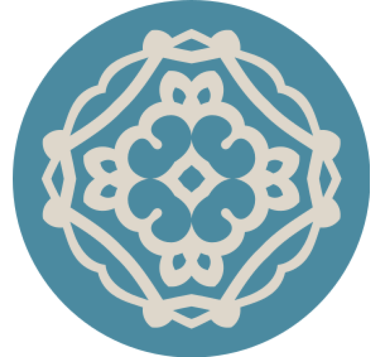 Coaster med indviklet mønsteroverlay - TenStickers