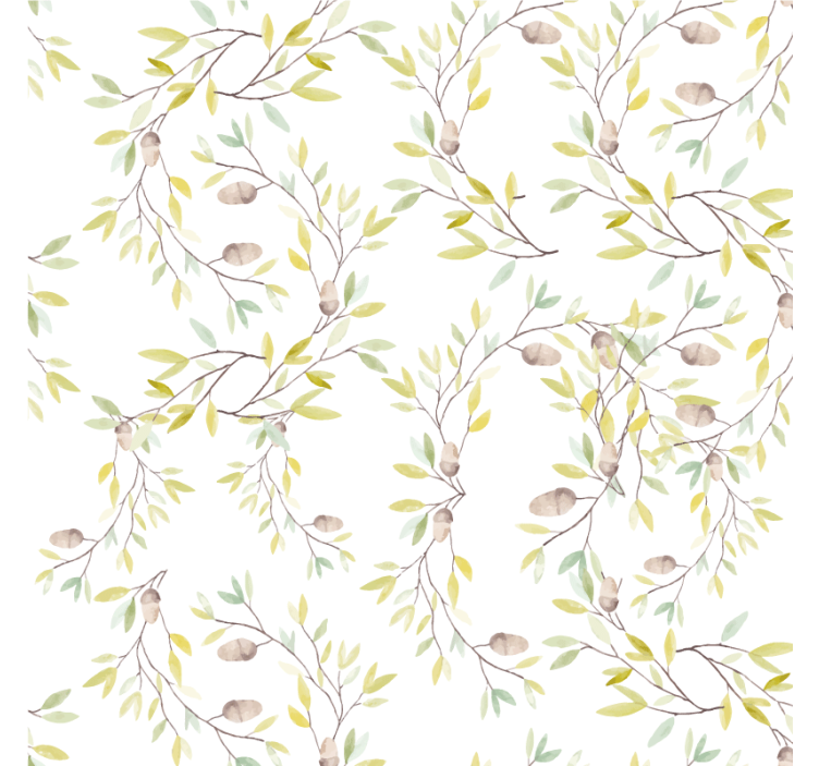 Originale akvarel blade mønster coaster - TenStickers