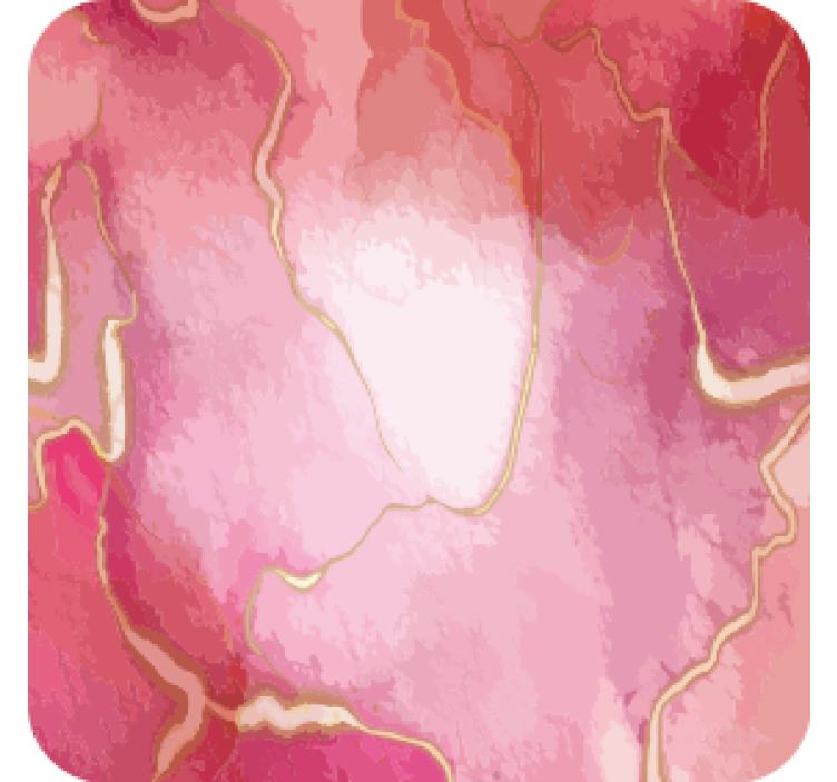 Coaster flowing pink marble - TenStickers
