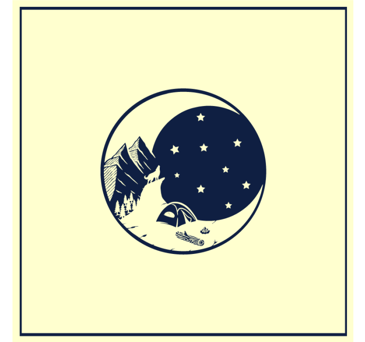 Moderne coaster med bjergnatscene - TenStickers