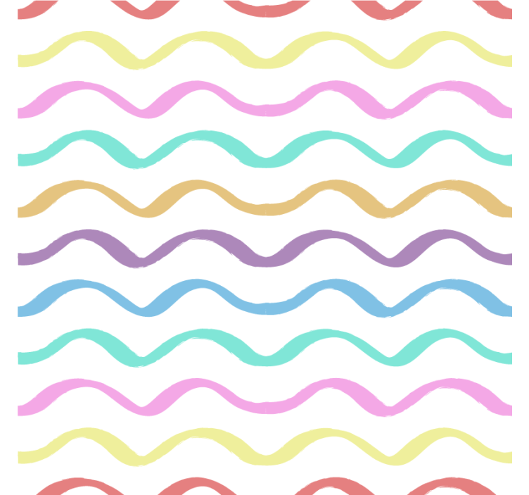 Vibrant curvy motif coaster - TenStickers