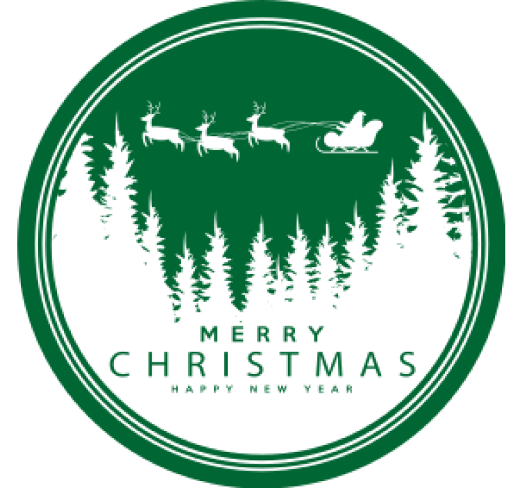 God jul med julecoaster i kulisse - TenStickers