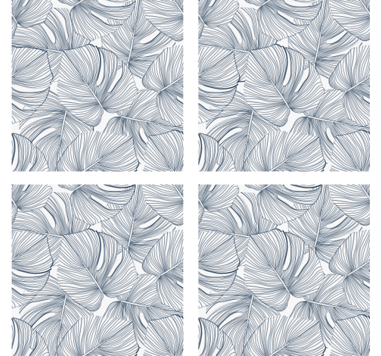 Stribede tynde blade mønster flere coasters - TenStickers