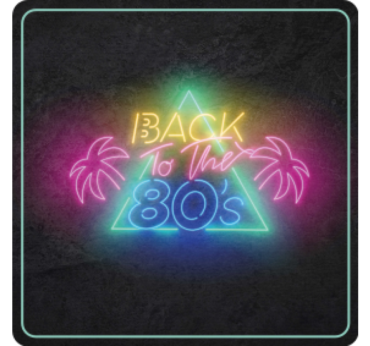 Neon 80'er retro vintage coaster - TenStickers