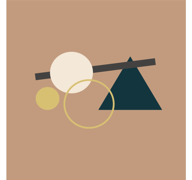 Moderne coaster geometriske former med cirkel - TenStickers