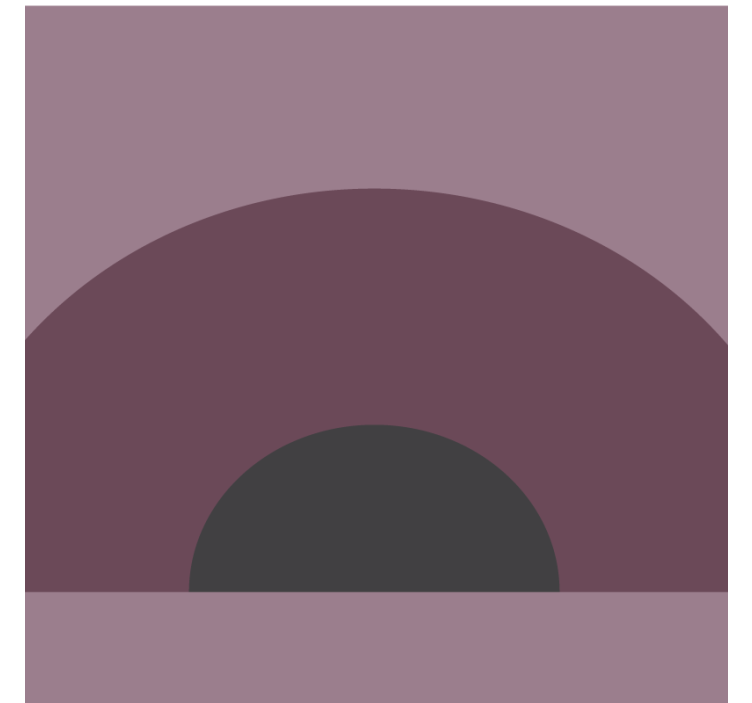 Coaster med buet lagdelt design - TenStickers