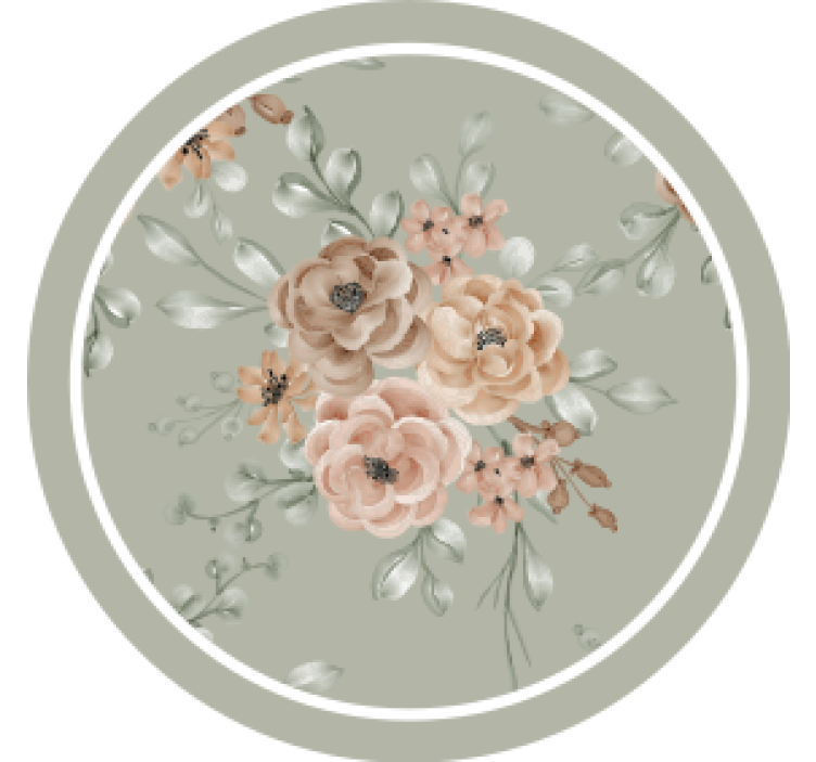 Moderne coaster med blomstret elegance motiv - TenStickers