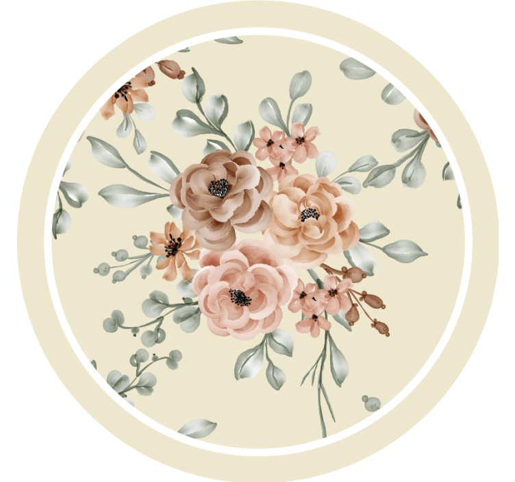 Blomstret elegance mønster vintage coaster - TenStickers