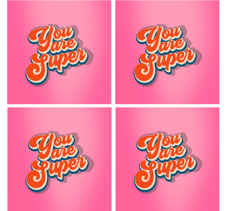 Tekst coaster med motiverende sætninger - TenStickers