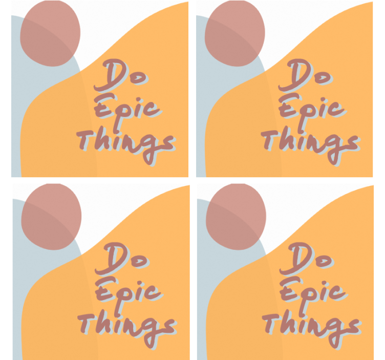 Inspirerende besked design tekst coaster - TenStickers