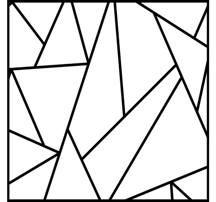 Coaster geometriske sorte linjer - TenStickers