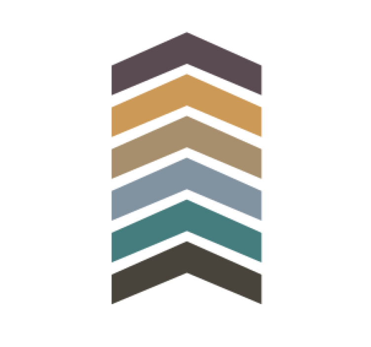 Coaster med lagdelt chevronmønster - TenStickers