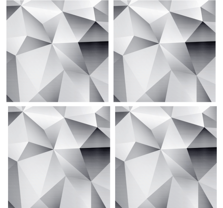 Coaster med geometrisk metalmønster - TenStickers