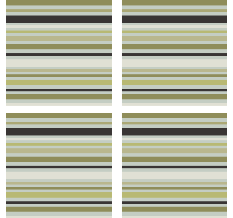 Coaster med grøn og sort stribet mønster - TenStickers