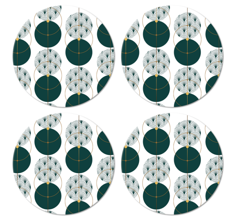 Glamour stil geo art moderne coaster - TenStickers