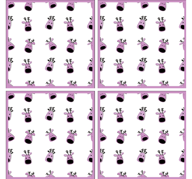 Jule bordskåner med legende rensdyransigtter - TenStickers