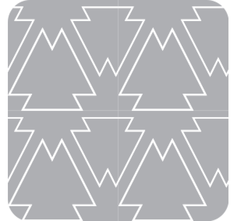 Elegant grå geometrisk mønster flise coaster - TenStickers