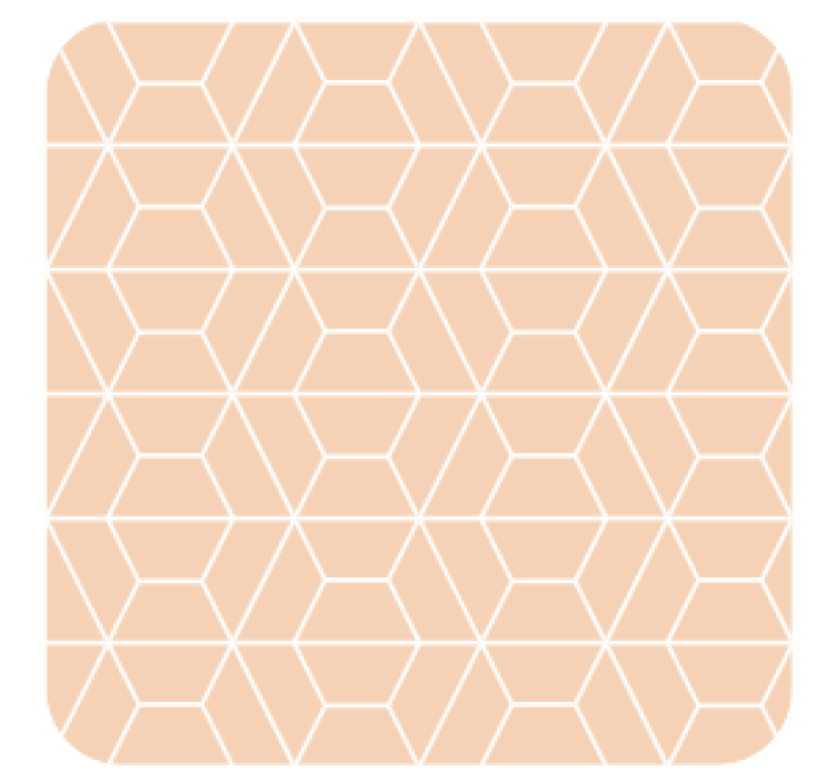 Coaster geometrisk hexagonal arrangement - TenStickers