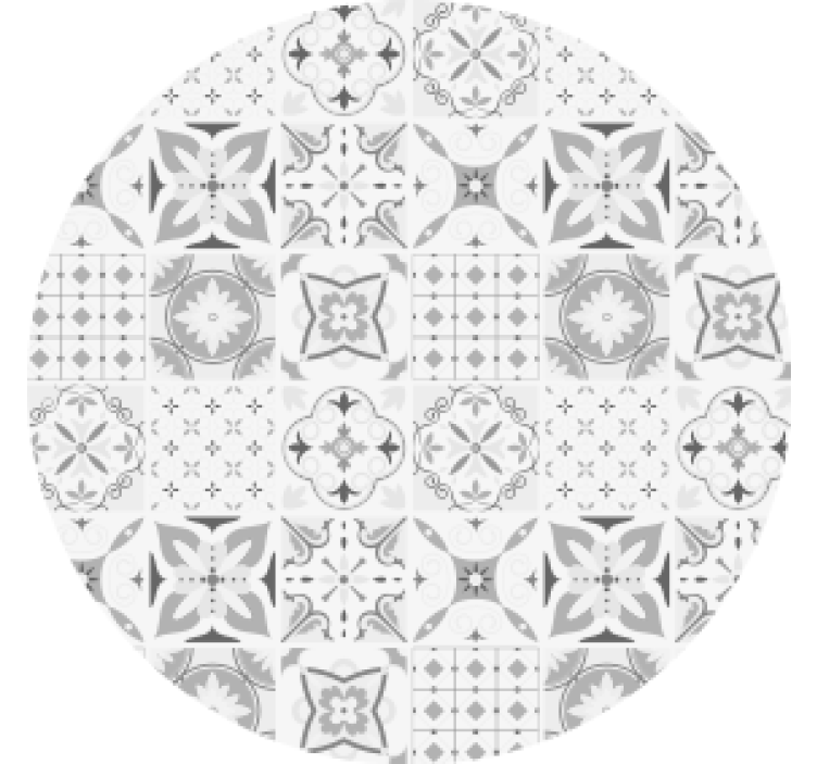 Coaster geometrisk blomsterarrangement - TenStickers