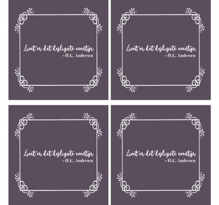 Hc andersen livet er et eventyr citat coastere - TenStickers