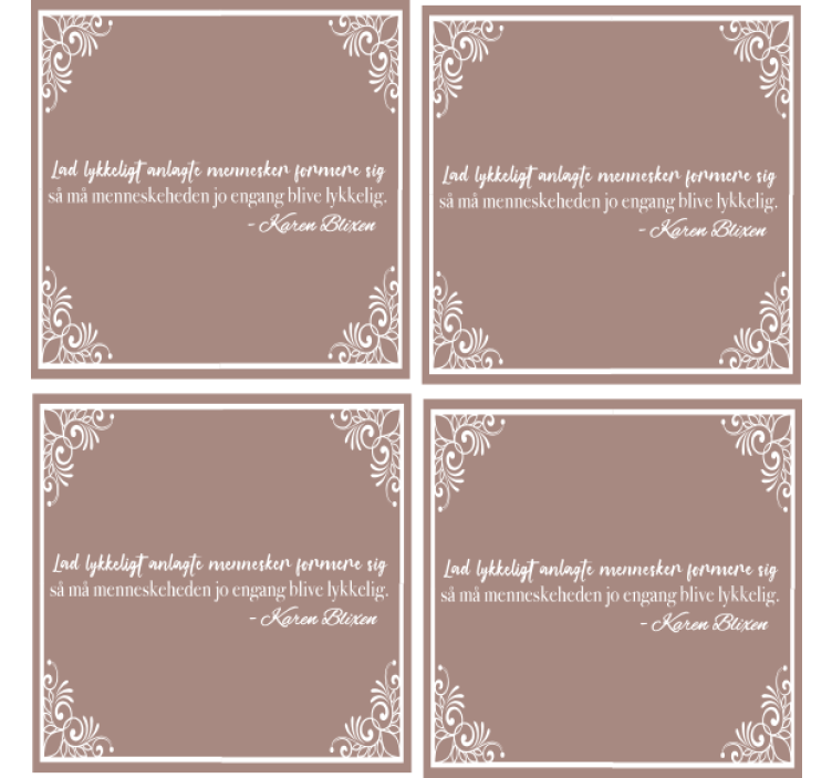 Karen blixen citat tekst coaster - TenStickers