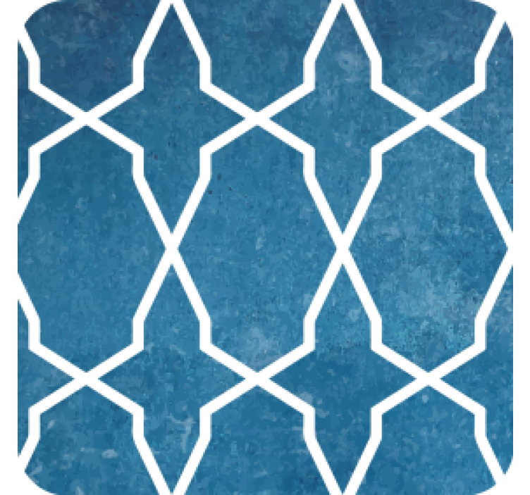 Hvid og blå diamant mønster flere coastere - TenStickers