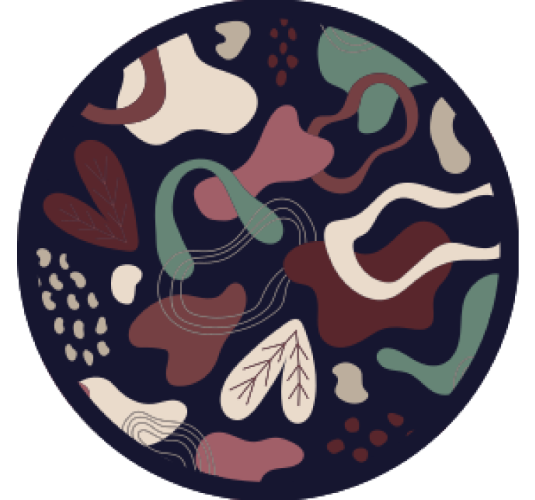 Coaster med mønster af organiske former - TenStickers