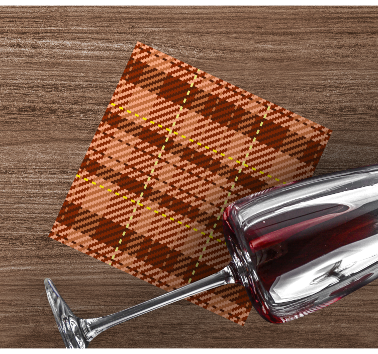 70'ers stof mønster vintage coaster - TenStickers