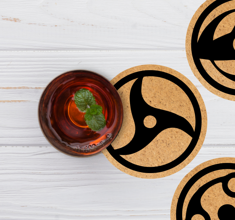 Anime tegn og symboler nørdede coasters - TenStickers