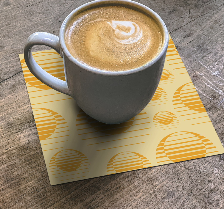 Retro solmønster vintage coaster - TenStickers