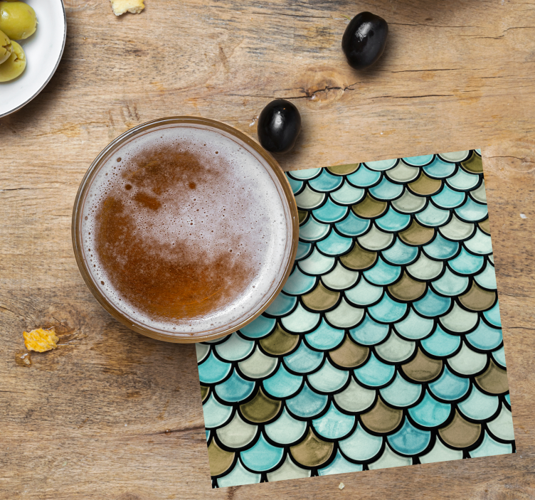 Drage skæl tekstur coaster - TenStickers