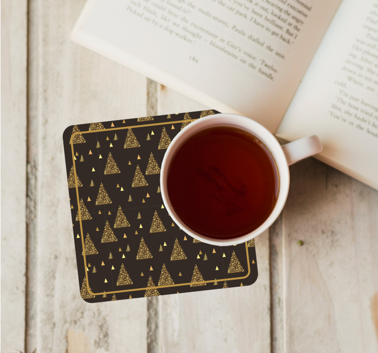 Elegant gylden juletræs -rutschebane - TenStickers