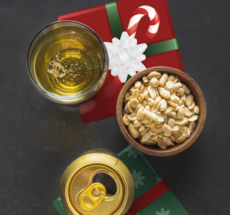 Gaveæsker pakke drink coaster - TenStickers