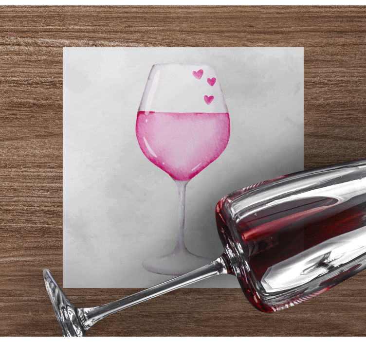 Glas vin moderne coaster - TenStickers