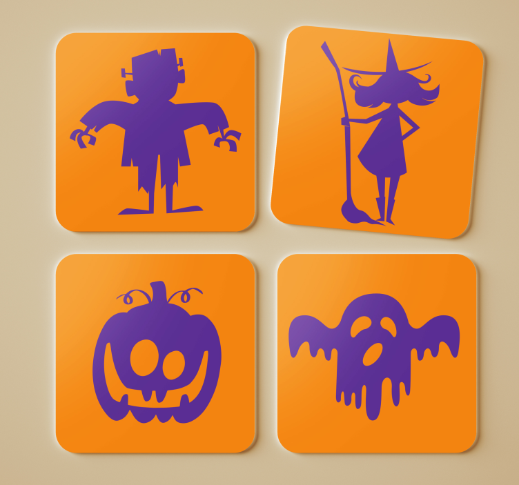 Halloween-coastere med forskellige billeder - TenStickers