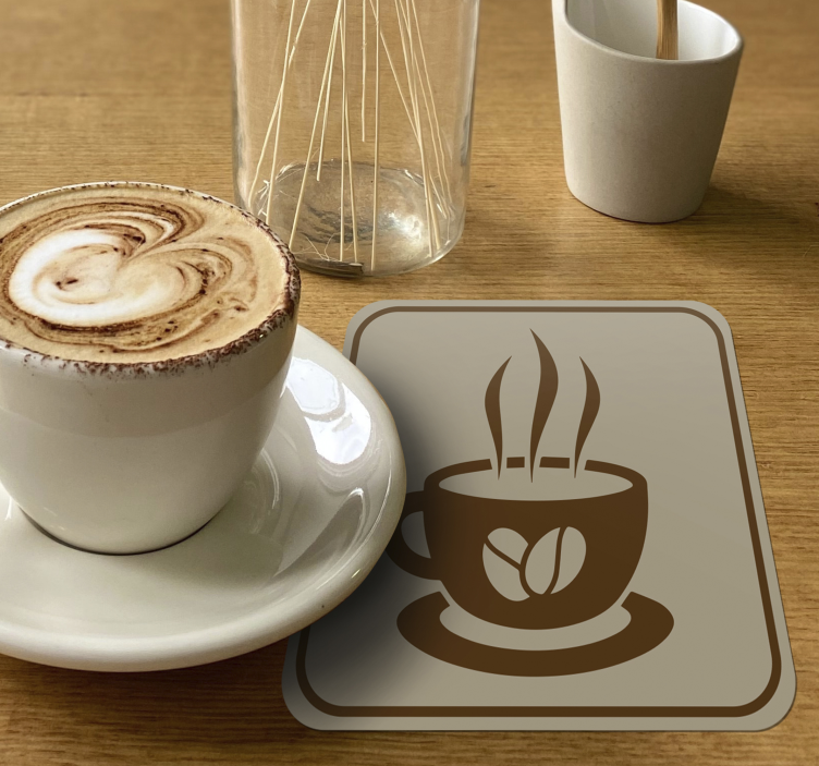 Kaffekop emblem moderne coaster - TenStickers