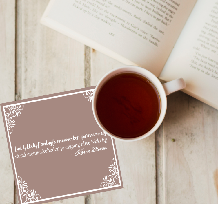 Karen blixen citat tekst coaster - TenStickers