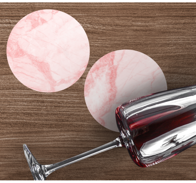 Lyserøde nuancer marmor moderne coaster - TenStickers