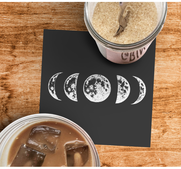 Månefaser udskriver flere underlag - TenStickers